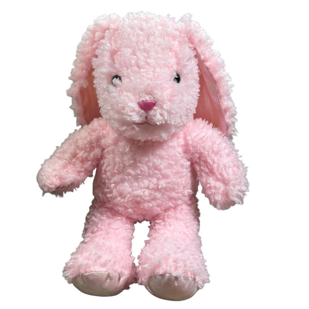 Build a Bear Plush Pink Marshmallow Pawlette Rabbit 17" Soft Cute Stuffed Animal
